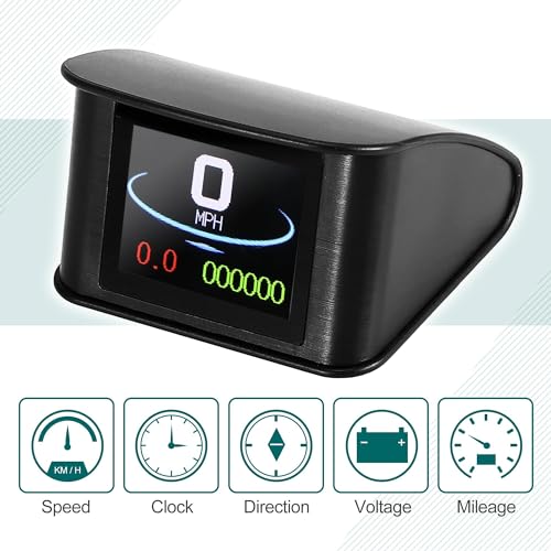 X AUTOHAUX Mini HUD Head Up Display Car Dashboard Digital Speedometer