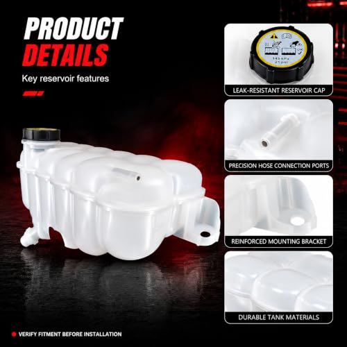 603-318 Coolant Reservoir Tank with Cap for Ford F-150 2015-2024 - size: 603-318