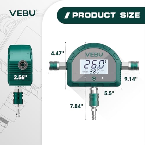 Auto Shut Off Tire Deflation Inflation Controller, 5-150PSI Air Pressure Manifold with Preset, Memory & Digital Display (Air Hose not Included) - style: Tire Deflation Inflation Controller