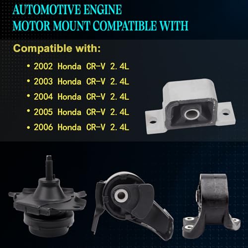 Motor Mount Kit for 2002-2006 CR-V 2.4L Auto Trans - size: 2002-2006 CR-V 2.4L