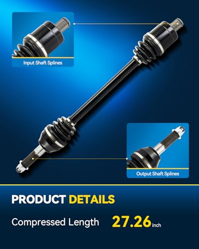 PHILTOP Rear CV Axle Shaft Assembly for Ranger 1000 EPS, Ranger Crew 1000 - size: Rear 27.2in