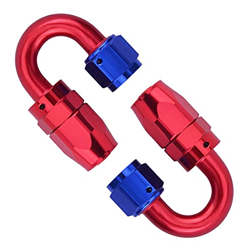 6AN Fuel Line Kit, 20FT 3/8 CPE Nylon Stainless Steel Braided Fuel Line Hose with 10PCS AN6 Hose End Fitting Adapter Kit
