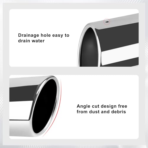 Mupera 1.5"-2.5" Exhaust Tip Adjustable, 4" Outlet, 9" Long - size: 1.5-2.5" Inlet 4" Outlet 9" Length Silver