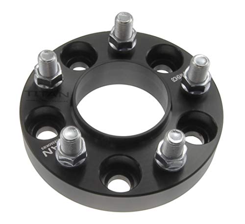 1 Inch Hub Centric Wheel Spacer Compatible with Mitsubishi Lancer Eclipse & Outlander - 5x114.3 (5x4.5) Bolt Pattern, 67.1mm Hub Bore, 12x1.5 Studs, 6061-T6 Billet Aluminum, Black - Set of 4 - size: 1 Inch Hubcentric Wheel Spacers, style: 4x Wheel Spacers