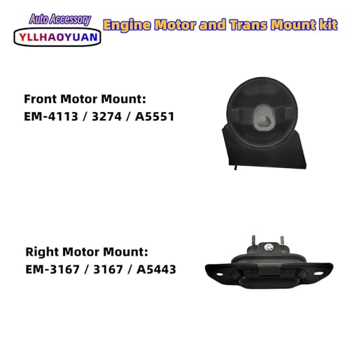 Yllhaoyuan Complete Set of 4 Motor Mounts for 2011-2019 Journey 3.6L AWD - size: 2011-2019 Dodge Journey 3.6L