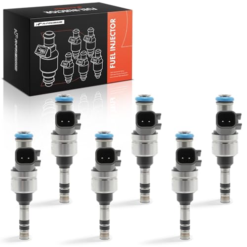 A-Premium Set of 6 Fuel Injectors Compatible with Chevrolet, Cadillac, GMC