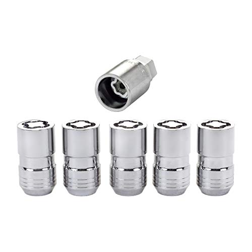 McGard Wheel Lock, Premium, 14 mm x 1.50 Thread, Cone Seat, Closed End, Key Included, Steel, Chrome, Set of 5