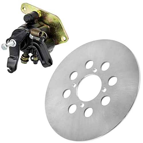 Caltric Rear Caliper with Brake Disc Compatible with Yamaha Wolverine 350 YFM350FX 4x4 1995 1996 1997 1998 1999 2000