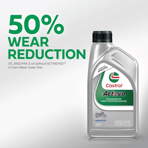 Castrol Actevo 4T 20W-50 Synthetic Blend Motorcycle Oil, 1 Gallon, 3 Pack - size: 4 Quart Jug, Pack of 3, style: Motorcycle Oil
