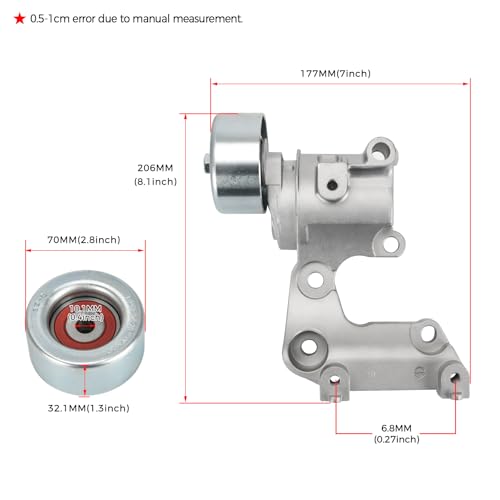 Drive Belt Tensioner and Idler Pulley Serpentine Belt Kit Compatible with Lexus IS250 ES350 Rx350 for Toyota Avalon Rav4 Sienna Camry Highlander Venza 3.5L V6 Replace 89374 7PK1550 1662031021 - size: 89374