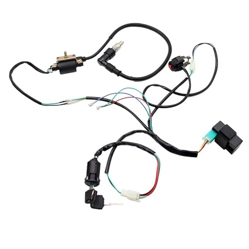 PRO BAT 6PCS Lifan Complete Kick Starter Engine Wiring Harness Loom Kit - style: orange