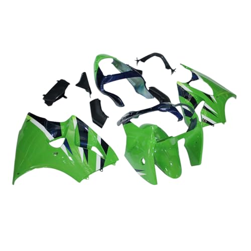Green Blue White Fairing Kit for Kawasaki 2000 01 2002 ZX6R ZX600J Bodywork - color: Green Blue White