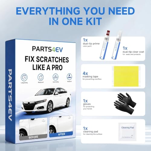 Cayenne Red/Radiant Red NAH for NISSAN Touch Up Paint Kit, Exact Match Touch Up Paint with 2K Clear Coat, Professional Scratch and Chip Repair - color: Cayenne Red/Radiant Red