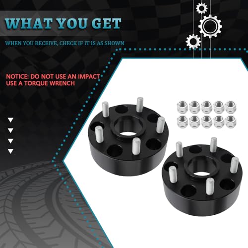 IRONTEK 5x5 Wheel Spacers Compatible for Jeep Wrangler JL, for Jeep Grand Cherokee WK2 WL, for Jeep Gladiator JT, for Dodge Durango 2011-2023,Forged 2 inch Thread Pitch M14x1.5 Hub Bore 71.5mm 2PCS - size: 5x5-1in-2PCS