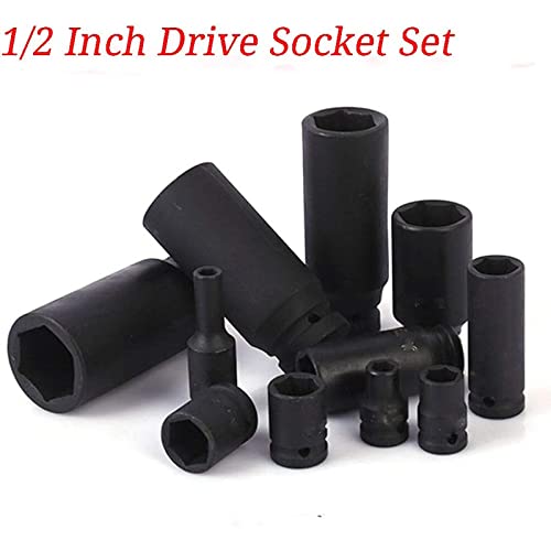 1/2 Inch Driver Impact Socket 18mm Hub Nut Hexagon Ratchet Wrench Socket 8cm Height For Ratchets Air Pneumatic Wrenches - size: 18mm