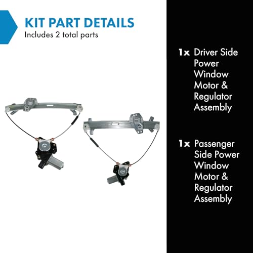 TRQ Driver & Passenger Side Power Power Window Regulator & Motor Assembly - style: WRA50285