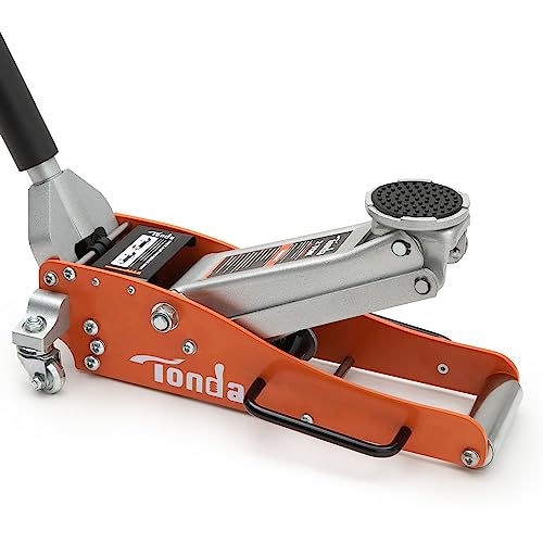 TONDA 2 Ton Low Profile Floor Jack, Aluminum Steel Car Jack, Orange - color: 2T Orange