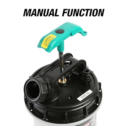 OEMTOOLS 24936 Manual Fluid Extractor Pump, 8L Oil Extractor Pump, 5ft Hose - size: 8.0 Liter