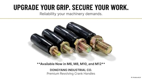 M12 Revolving Handle Double Nut - Clamps Any Flat Bracket, No Tapped Hole - size: M12 X 120 Double Nut
