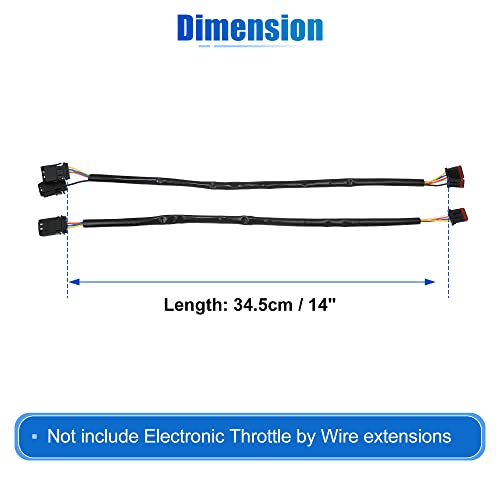 X AUTOHAUX 14 Inch Handlebar CAN Bus Circuit Wire Extension Harness for Harley Davidson Softail Dynas Electra Glide Road Glide Sportster Handlebar Wire Extension Switch Wiring Harness - size: 14in