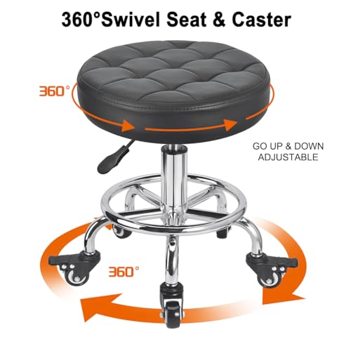 FLOLXNB Garage Mechanic Stool with Storage Tray,Low Height Rolling Shop Stools, Rolling Mechanics Seat Chair Height Adjustable, Rolling Shop Chair, Work Stool Creeper Seat (Style 2) - style: Style 2