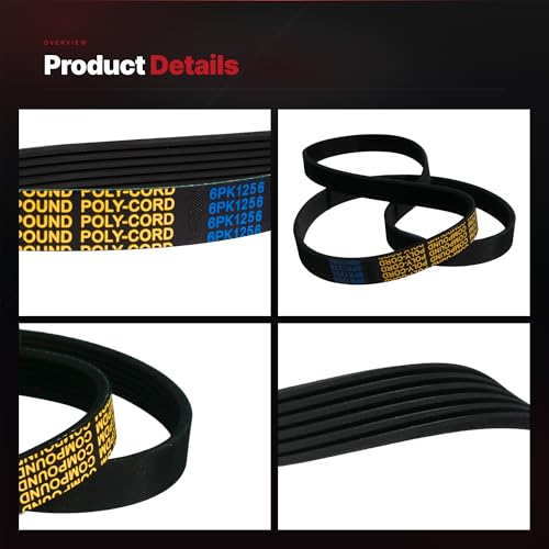 6PK1256 Serpentine Belt with Toyota Camry, RAV4, Scion tC - size: 6PK1256-1256mm