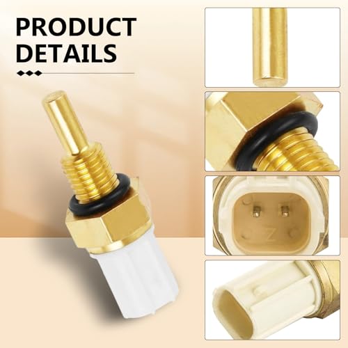 Engine Coolant Temperature Sensor Compatible with Honda Accord Civic CR-V Element Pilot Coolant Temp Sensor Replace OE# 37870-PLC-004, 37870-PNA-003, 37870-PNA-002