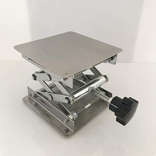 LabZhang 4" x4" Stainless Steel Lab Jack Scissor Stand Platform Lab Lift - size: 4X4
