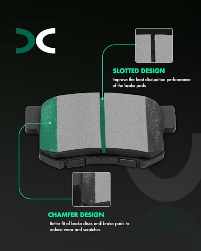 SCITOO Front Rear Disc Brake Pads Kits D785 D792 For Silverado 1500 1999-06 - size: Front D785 & Rear D792