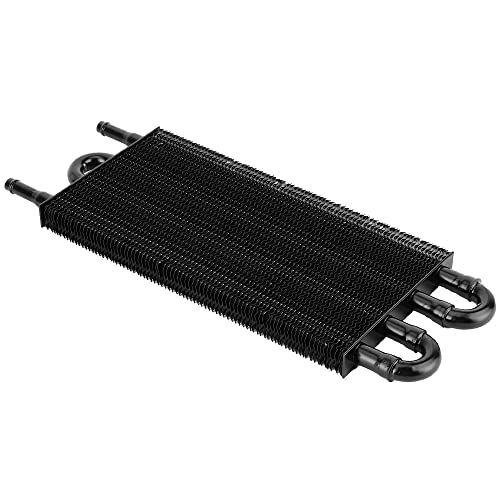 G-PLUS 4 Row AN6 Universal Aluminum Remote Transmission Oil Cooler/Auto-Manual Radiator Converter Black - color: Black/4 Row, size: Separation Style