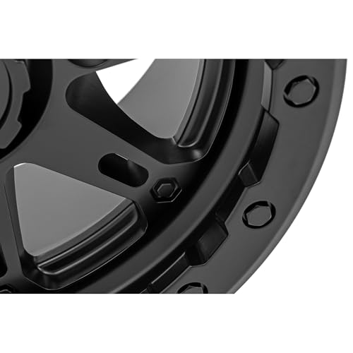 Rough Country 94 Series One-Piece Wheel - 14x7, 4x137mm Bolt Pattern, +10mm Offset, Matte Black for UTV/ATV