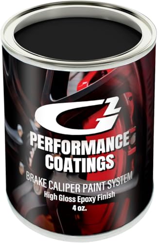G2 High Temperature Brake Caliper Paint Kit - High Gloss, Wear and Heat Resistant, Epoxy Paint System - Dries Hard, No Flaking or Fading Black G2164 - color: Black