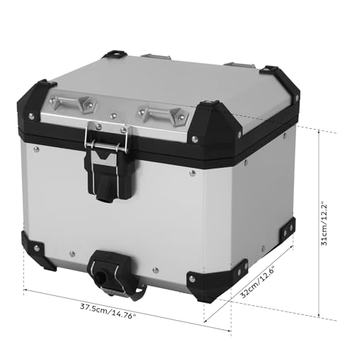 TCMT 38L Motorcycle Tail Luggage Box Top Case Fit For BMW R1200GS Adventure 2013-2018 R1250GS 2019-2024 F850GS 2017-2022 F900GS Adventure 2023-2025 - color: Chrome, size: Trunk