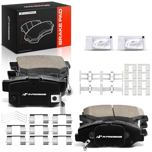 A-Premium Front and Rear Ceramic Brake Pads Compatible with Honda & Acura