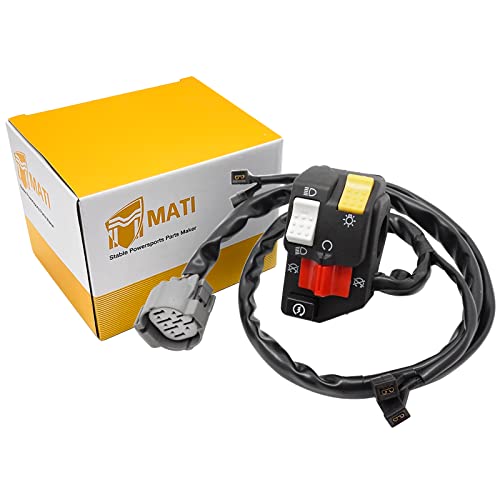 M MATI Handlebar Control Switch Button Start Kill Stop Headlight for Honda TRX700 TRX700XX 2008-2009 35130-HP6-A01