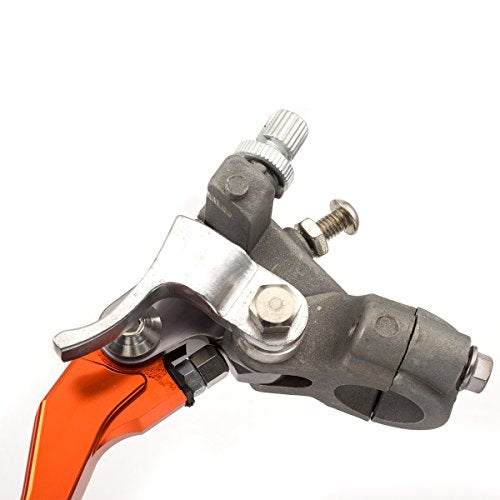 Dirt Bike Brake Master Cylinder Reservoir Cable Clutch Levers for 125 144 150 200 250 300 350 400 450 505 525 SX SXF XC XCW E-X-C MXC XCF XCRW - color: Orange