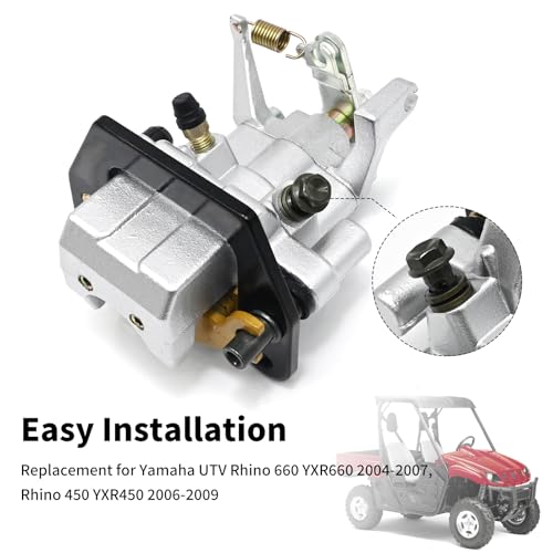 Saihisday 5UG-2580V-02-00 Rear Middle Brake Caliper Assembly Replacement for Yamaha Rhino 450 2006 2007 2008 2009 Replacement for Yamaha Rhino 660 2004 2005 2006 2007