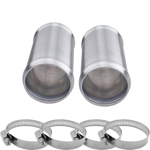 AC PERFORMANCE OD 2" Aluminum Tube Hose Joiner 2PCS with Clamps - size: 2" (51mm) - 2PCS