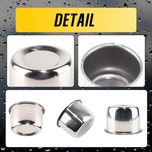 4Pcs 3.31" Stainless Trailer Wheel Center Caps, 2.34" H Chrome - color: Chrome, size: 3.31" Hub 2.34"H