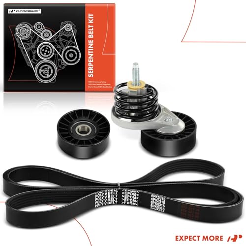 A-Premium Engine Serpentine Belt Drive Kit with Tensioner & Idler Pulley