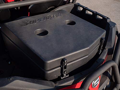 SuperATV Water Resistant Rear Insulated Cooler/Cargo Box for 2014+ CFMOTO ZForce 800 EX | 2017+ 1000 | Sealed Lid Keeps Ice in and Mud Out | Built-in Threaded Drain Plug | Heavy-Duty Latches