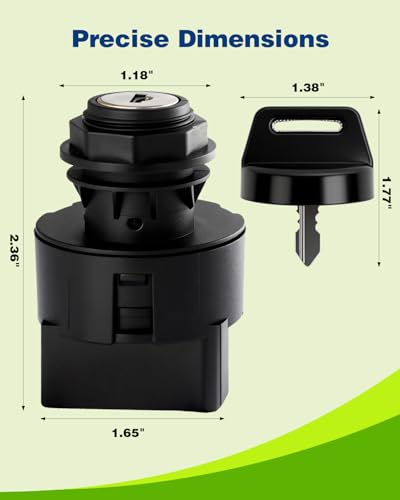 Ignition Switch with Key 3 Position 6 Pins for 2001-2018 Polaris Ranger RZR Sportsman 170 300 325 400 425 450 500 550 570 600 700 800 850 900 1000 4 XP X2 Crew EV HD S Replace 4011002 4012165 4010390