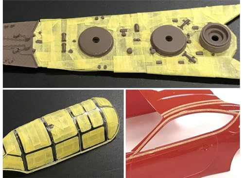 Tamiya 87208 mm/18m Maskierfilm (L x B) 18m x 3mm Masking Tape 3 mm/18 m, Model Making, Accessories, Orange, 3mm/18m