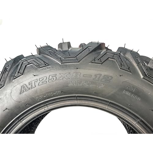 AT25X8-12 & AT25X10-12 6PR ATV UTV 타이어 4개 세트 - size: 25 x 8-12 및 25 x 10-12, style: 패턴 F