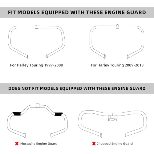 XFMT Motorcycle Lower Fairing w/Glove Box Fit For Harley Touring 1983-2013 - color: Vivid Black For Harley Touring '83-'13
