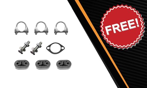 Exhaust Resonator, Intermediate Pipe & Muffler Kit Compatible with Pontiac Grand Prix 2005-2008 3.8L | Stainless Steel | Northeastern Exhaust | Includes Clamps, Gasket, Hangers and Bolt Kit