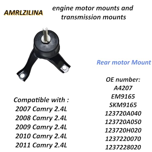 Engine Motor Transmission Mount Kit for Camry 2007-2011 - size: 2007-2011 Camry(2.4L engine automatic)