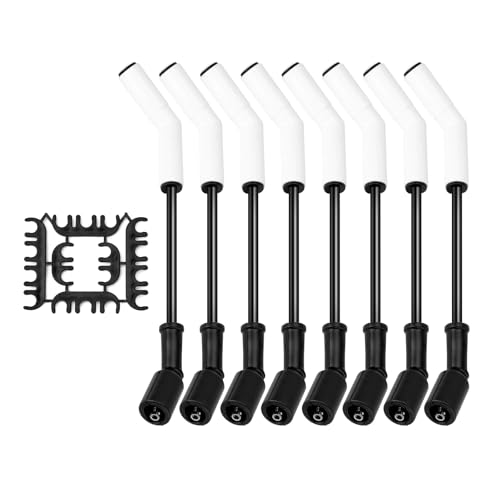8pcs Ls Spark Plug Wire Set, 9070C Ceramic Spark Plug Wire with Extreme 9000 Ceramic Boot Compatible with LS Terminals LS3 LS4 LS7 LT Engines