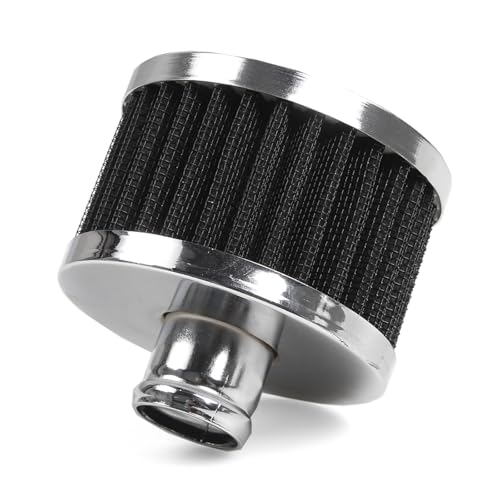 23mm 자동차 에어 필터 범용 냉기 흡기 필터 고유량 벤트 밸브 커버 브리더 필터 (블랙- 2개) - color: 블랙 - 2개