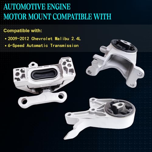 Motor Mount Kit for 2009-2012 Malibu 2.4L 6-Speed Auto Trans - size: A5398 A5504 A5503